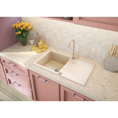 Deante Evora zlewozmywak granitowy 59x44 cm beżowy ZQJ_511A WYPRZEDAŻ EKSPOZYCYJNA