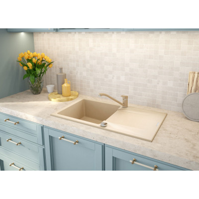 Deante Evora zlewozmywak granitowy 59x44 cm beżowy ZQJ_511A WYPRZEDAŻ EKSPOZYCYJNA