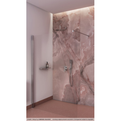 Deante Kerria Plus Walk-In ścianka prysznicowa 120 cm wolnostojąca chrom/szkło przezroczyste KTS032P