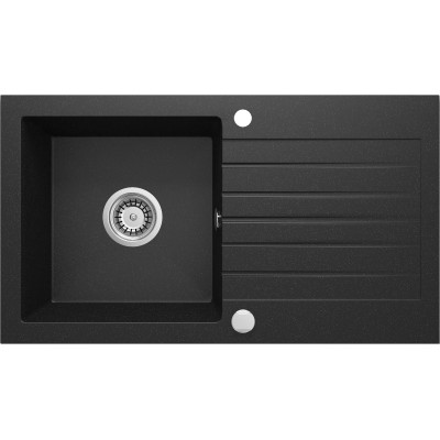 Deante Zorba zlewozmywak granitowy 76x44 cm grafit metalik mat ZQZG113