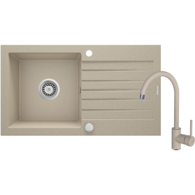 Deante Zorba zlewozmywak z baterią piaskowy/piaskowy ZQZV7113