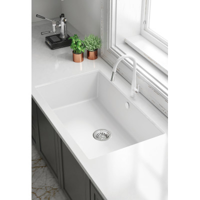 Deante Corda zlewozmywak granitowy 49x40 cm grafitowy mat ZQA_G10C