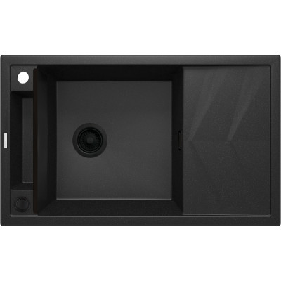 Deante Magnetic zlewozmywak granitowy 82x50 cm szary/grafitowy/onyx ZRM_G113