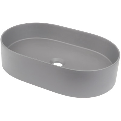 Deante Silia umywalka 55x35 cm owalna nablatowa szary/kamień CQS_SU6S