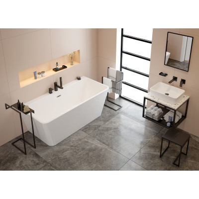 Deante Hiacynt wanna wolnostojąca 160x75 cm prostokątna biały połysk KDH016W