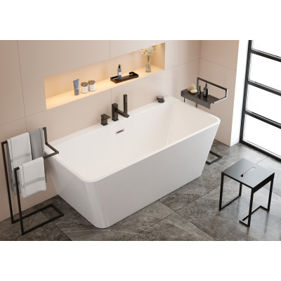 Deante Hiacynt wanna wolnostojąca 160x75 cm prostokątna biały połysk KDH016W