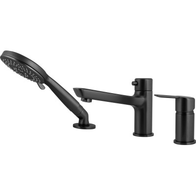 Deante Arnika bateria wannowo-prysznicowa nawannowa czarna BQAN13M