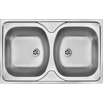 Deante Tango zlewozmywak stalowy 80x50 cm nakładany stal dekor ZM53200