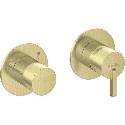 Deante Silia bateria wannowo-prysznicowa podtynkowa złoty szczotkowany BQS_R46P