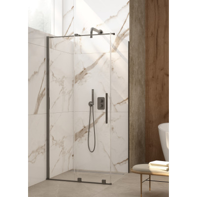 Deante Prizma ścianka prysznicowa walk-in 100 cm titanium/szkło przezroczyste KTJ_D30R