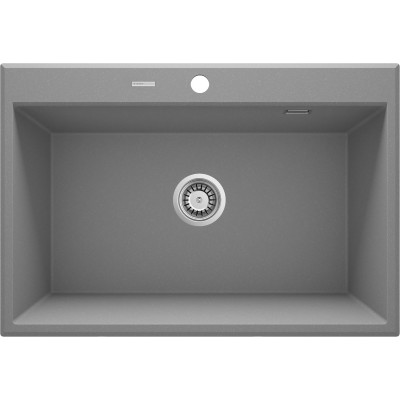 Deante Eridan zlewozmywak granitowy 70x52 cm szary metalik ZQES103