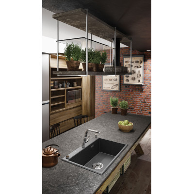 Deante Eridan zlewozmywak granitowy 70x52 cm wpuszczany antracyt ZQET103