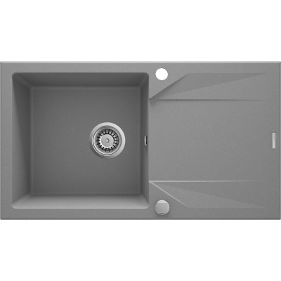 Deante Evora zlewozmywak granitowy 78x44 cm szary metalik ZQJS113