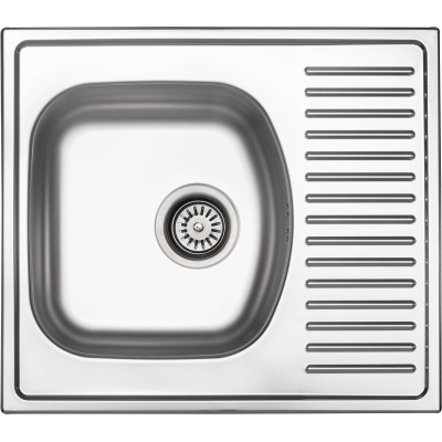 Deante Techno zlewozmywak stalowy 58x51 cm wpuszczany stal dekor ZMU3113