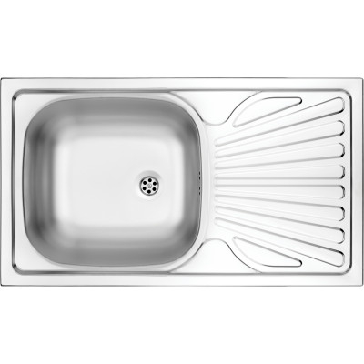 Deante Techno zlewozmywak stalowy 76x43,5 cm wpuszczany stal satynowa ZMU0110