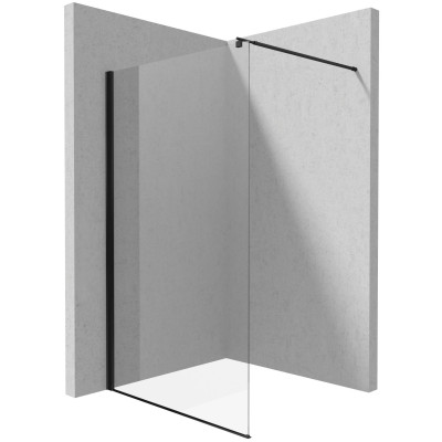 Deante Kerria Plus Nero Walk-In ścianka prysznicowa 120 cm wolnostojąca czarny mat/szkło przezroczyste KTSN32P