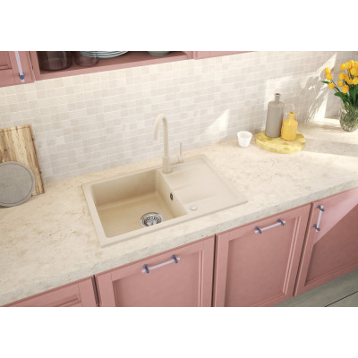 Deante Leda zlewozmywak granitowy 67x44 cm beżowy ZRD_5113