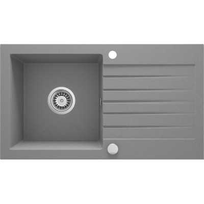 Deante Zorba zlewozmywak granitowy 76x44 cm szary metalik ZQZS113