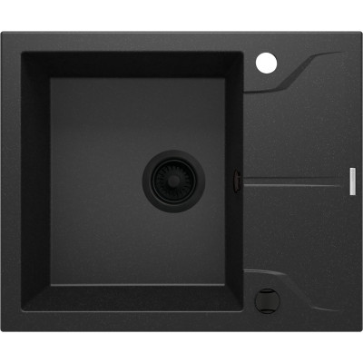 Deante Andante zlewozmywak granitowy 59x49 cm wpuszczany grafitowy metalik ZQNG11A
