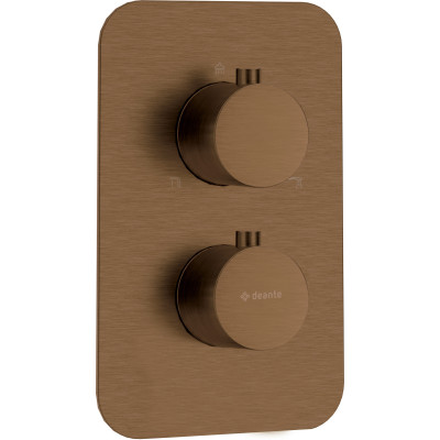 Deante Therm bateria wannowo-prysznicowa podtynkowa termostatyczna brąz szczcotkowany BXY_CEBT