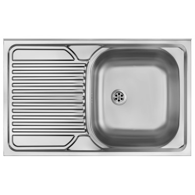 Deante Tango zlewozmywak stalowy 80x50 cm nakładany stal satynowa ZM5011L