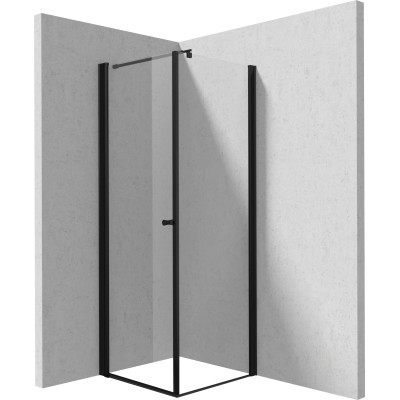 Deante Kerria Plus kabina prysznicowa 90x90 cm kwadratowa czarny mat/szkło przezroczyste KKNNW09S09