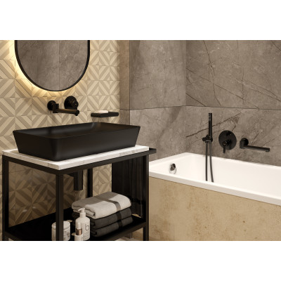 Deante Temisto konsola podumywalkowa 66,5x50x71 cm podumywalkowa stojąca czarna CSTX60A