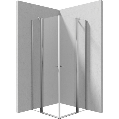 Deante Kerria Plus kabina prysznicowa 80x80 cm kwadratowa chrom połysk/szkło przezroczyste KKN0U08U08