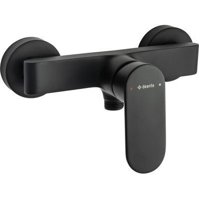 Deante Alpinia bateria prysznicowa ścienna czarny mat BGAN40M