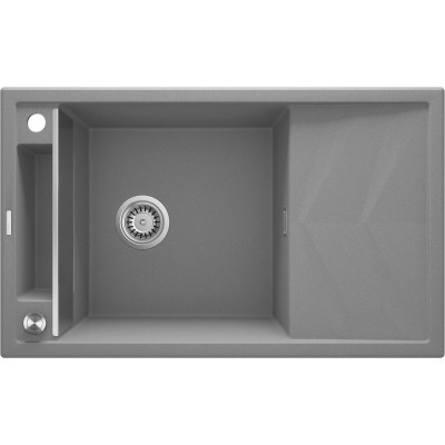 Deante Magnetic zlewozmywak granitowy 82x50 cm magnetyczny szary metalik ZRMS113