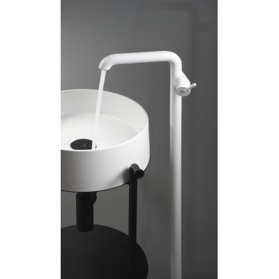Deante Silia bateria umywalkowa stojąca biała BQS_A2KK