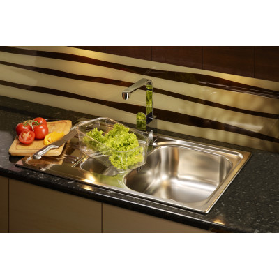 Deante Xylo zlewozmywak stalowy 78x43,5 cm dekor ZEX3113