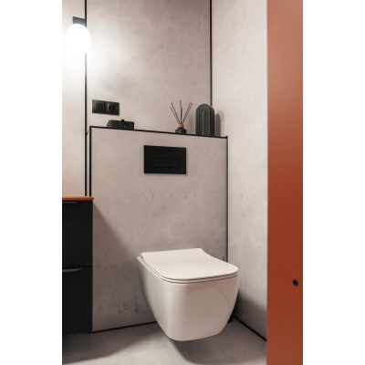 Deante Hiacynt New zestaw stelaż z miską, deską i przyciskiem CDY_N6ZPW