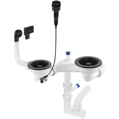 Deante Space Saver syfon zlewozmywakowy czarny mat ZXYN983