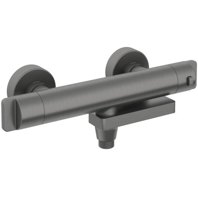 Deante bateria wannowo-prysznicowa ścienna termostatyczna titanium BCHD1BT