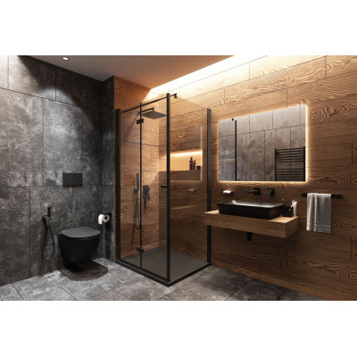 Deante Correo brodzik kwadratowy 90x90 cm antracyt KQR_T41B