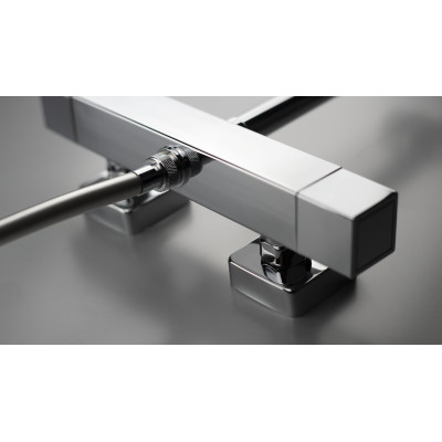 Deante Tubo zestaw prysznicowy ścienny termostatyczny z deszczownicą chrom NLC04ST