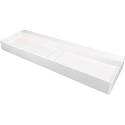 Deante Blur umywalka 120x40 cm prostokątna nablatowa biała CQB_AU2S