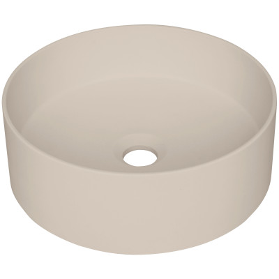 Deante Silia umywalka 36x36 cm okrągła nablatowa beżowa CQS_5U4S