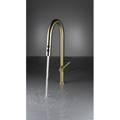 Deante Olfato bateria kuchenna stojąca złoty szczotkowany BQO_R72M