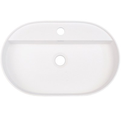Deante Silia umywalka 55x35 cm owalna nablatowa biała CQS_AU6B