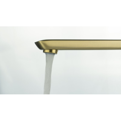 Deante Arnika bateria umywalkowa stojąca złota BQA_R20N