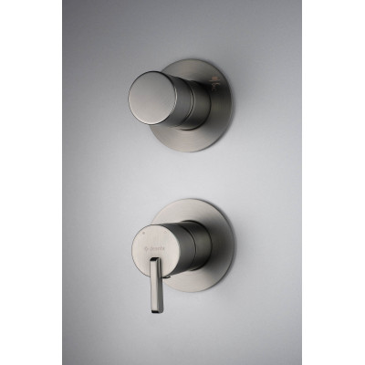 Deante Silia zestaw prysznicowy podtynkowy titanium NQSD9XK