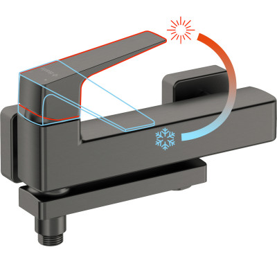 Deante Blur bateria wannowo-prysznicowa ścienna titanium BQL_D12M