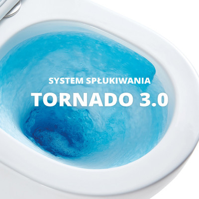 HOMELIKE ZESTAW GROHE 4 W 1 + przycisk złoty szczotkowany prostokątny + miska WC Galve 3.0 tornado
