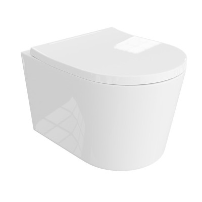 HOMELIKE ZESTAW GROHE 4 W 1 + przycisk złoty szczotkowany prostokątny + miska WC Versoni 3.0 tornado