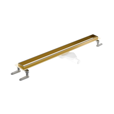 EXCELLENT STILIO ODPŁYW LINIOWY 70 CM ZŁOTY PVD Z RUSZTEM DO ZABUDOWY PŁYTKĄ INEX.1515.700.P.GL