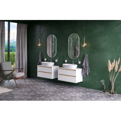 EXCELLENT TUTO SZAFKA Z BLATEM 60 CM, BIAŁY/DĄB (2 SZUFLADY) MLEX.0104.600.WHBL