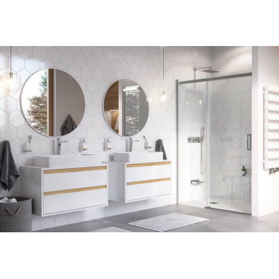 EXCELLENT TUTO SZAFKA Z BLATEM 60 CM, BIAŁY/DĄB (2 SZUFLADY) MLEX.0104.600.WHBL