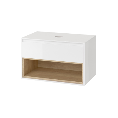 EXCELLENT TUTO SZAFKA Z BLATEM 80 CM, BIAŁY/DĄB MLEX.0102.800.WHBL